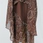 Adrianna Papell Beaded Brown Silk 1920's Gatsby Style Dress Skirt & Top Set 10