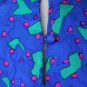 Vintage Flora Kung Blue Silk Jacquard Dress Princess Diana Style 1980's 6 Small