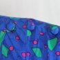Vintage Flora Kung Blue Silk Jacquard Dress Princess Diana Style 1980's 6 Small