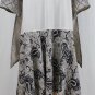 Vintage Damianou 1920's style Long Sleeve Mid Calf Dress Houndstooth Paisley S