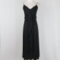 Vintage DKNY Donna Karan New York Long Black Acetate Jersey Slip Dress S