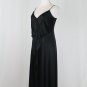 Vintage DKNY Donna Karan New York Long Black Acetate Jersey Slip Dress S
