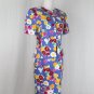 Vintage Adrianna Papell  40's Inspired 80's Floral Print Cotton Dress Suit 8 NWT