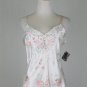 Vintage NATORI Camisole Set Tap Pants White w/ Pastel Pink Roses New With Tags S