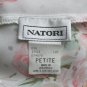 Vintage NATORI Camisole Set Tap Pants White w/ Pastel Pink Roses New With Tags S