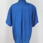 Vintage Carole Little Embellished Turquoise Blue Crinkle Silk blouse 8 M