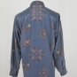 Vintage Linda Allard for Ellen Tracy Indigo Blue Paisley Silk Blouse Petite 2