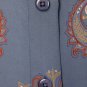 Vintage Linda Allard for Ellen Tracy Indigo Blue Paisley Silk Blouse Petite 2