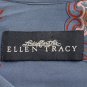 Vintage Linda Allard for Ellen Tracy Indigo Blue Paisley Silk Blouse Petite 2