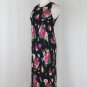 Vintage Ralph Lauren Green Label Sleeveless Floral Flowing Silk Chiffon Dress 6