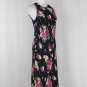 Vintage Ralph Lauren Green Label Sleeveless Floral Flowing Silk Chiffon Dress 6