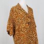 Vintage Linda Allard for Ellen Tracy Leopard Print Silk Safari Shirt 14 Perfect!