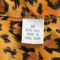 Vintage Linda Allard for Ellen Tracy Leopard Print Silk Safari Shirt 14 Perfect!