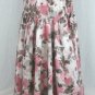 Badgley Mischka Pink and Gray Poppy Print Strapless Mermaid Hem Gown 10