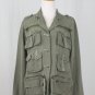 DA NANG Army Green Rayon Military Combat Cargo Jacket XS