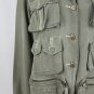 DA NANG Army Green Rayon Military Combat Cargo Jacket XS