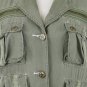 DA NANG Army Green Rayon Military Combat Cargo Jacket XS