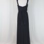 AMSALE Crinkled Silk Gown Navy Blue Twist Front Sweetheart Neck 8 NWT