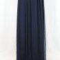 AMSALE Crinkled Silk Gown Navy Blue Twist Front Sweetheart Neck 8 NWT