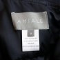 AMSALE Crinkled Silk Gown Navy Blue Twist Front Sweetheart Neck 8 NWT
