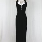 ROBERTA Vintage Black and White Gothic Velvet Tuxedo Gown 1990's Prom Dress 4