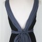 Oleg Cassini Black & Gray Embellished Pleated Silk Full Length Formal Gown 6