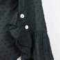 Vintage Fine Garments by BELL Black Swiss Dot Cotton Bell Sleeve Blouse New 4 S