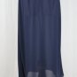 Adrianna Papell Navy Blue Polka Dot Silk 30's Style Tea Length Dress Petite 2
