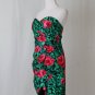 A.J. Bari Neiman Marcus Rose Print Strapless Dress 8