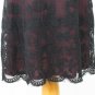 WHISTLES Black and Red Wool Knit Lace Overlay Spaghetti Strap Dress UK 10 US 6 S