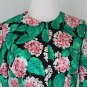 Vintage Adrianna Papell Silk 40's Inspired 1980's Floral Print Dress Suit 8