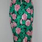 Vintage Adrianna Papell Silk 40's Inspired 1980's Floral Print Dress Suit 8