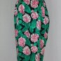 Vintage Adrianna Papell Silk 40's Inspired 1980's Floral Print Dress Suit 8