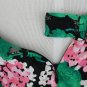 Vintage Adrianna Papell Silk 40's Inspired 1980's Floral Print Dress Suit 8