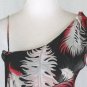 Dina Bar- El 1920's Inspired Feather Print Silk Chiffon Asymmetrical Hem Gown S