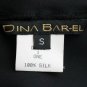 Dina Bar- El 1920's Inspired Feather Print Silk Chiffon Asymmetrical Hem Gown S