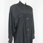 Vintage SILK DRAGON Oversize Button Down Silk Blouse P XS