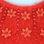 Vintage Ja Sung Soft Fuzzy Beaded Pink Angora Dolman Sleeve Pullover Sweater L