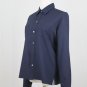 Ralph Lauren Collection Navy Blue Stretch Wool Snap Front Shirt 10