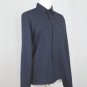 Ralph Lauren Collection Navy Blue Stretch Wool Snap Front Shirt 10