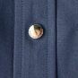 Ralph Lauren Collection Navy Blue Stretch Wool Snap Front Shirt 10
