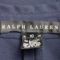 Ralph Lauren Collection Navy Blue Stretch Wool Snap Front Shirt 10