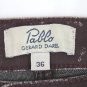 Pablo Gerard Deral Burgundy Waxed Cotton Ankle Zipper Jeans Made in France 36 2