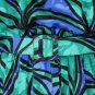 Vintage Adrianna Papell Blue & Green 1930's Inspired 80's Mid Calf Silk Dress 8