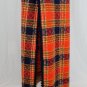 Parade New York Vintage Orange Plaid Hostess Dress Acrylic Blend Union Made S