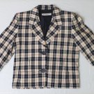 Yves Saint Laurent Nautical Plaid Silk Jacket 8 40 M
