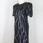 Vintage Laurence Kazar 1930's Deco style Glass beaded and sequined Dress PM P8