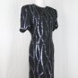 Vintage Laurence Kazar 1930's Deco style Glass beaded and sequined Dress PM P8