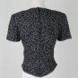 Vintage Papell Boutique 1940's Inspired Glass Beaded Silk Short Sleeve Top S