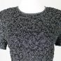 Vintage Papell Boutique 1940's Inspired Glass Beaded Silk Short Sleeve Top S
